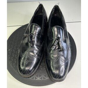 Florsheim Imperial Mens Leather Tasseled Loafers Shoes Size 9.5 C Black Slip On